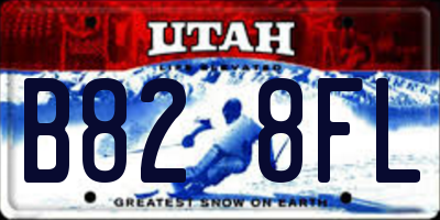 UT license plate B828FL