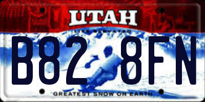 UT license plate B828FN