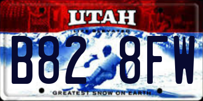 UT license plate B828FW