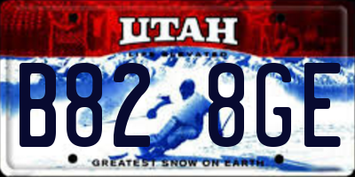 UT license plate B828GE