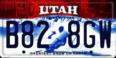 UT license plate B828GW