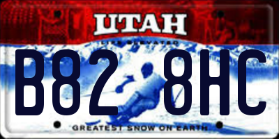 UT license plate B828HC