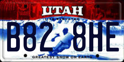 UT license plate B828HE