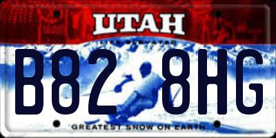 UT license plate B828HG