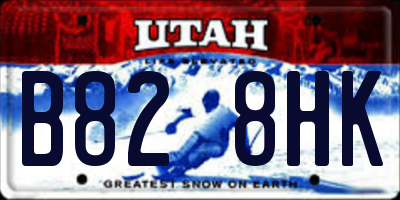 UT license plate B828HK