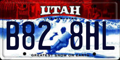 UT license plate B828HL