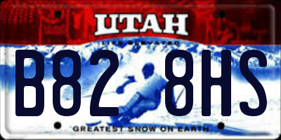 UT license plate B828HS