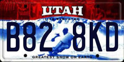 UT license plate B828KD