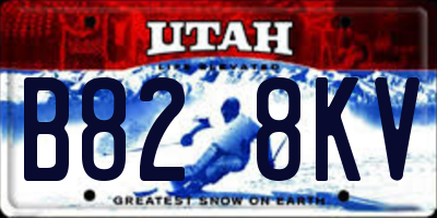 UT license plate B828KV