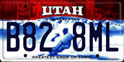 UT license plate B828ML