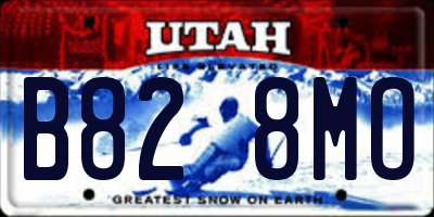 UT license plate B828MO
