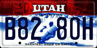 UT license plate B828OH