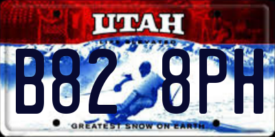 UT license plate B828PH
