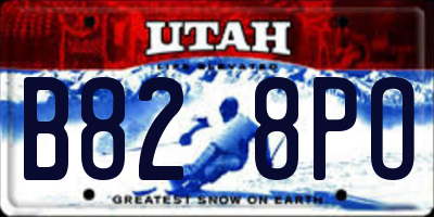 UT license plate B828PO