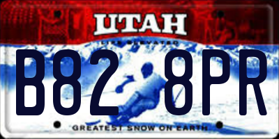 UT license plate B828PR