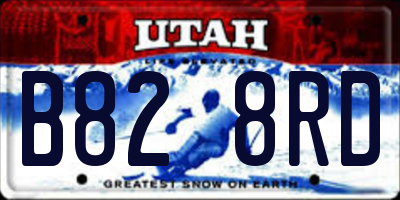 UT license plate B828RD
