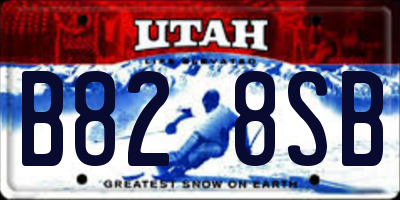 UT license plate B828SB