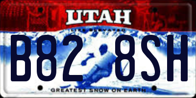 UT license plate B828SH