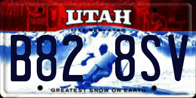 UT license plate B828SV