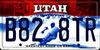 UT license plate B828TR