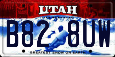 UT license plate B828UW