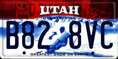 UT license plate B828VC