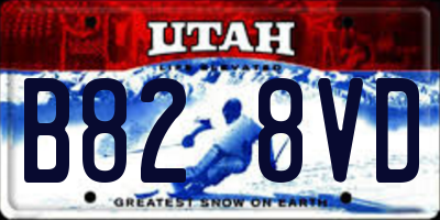 UT license plate B828VD