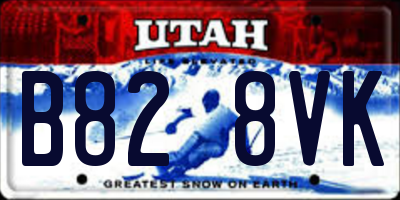 UT license plate B828VK