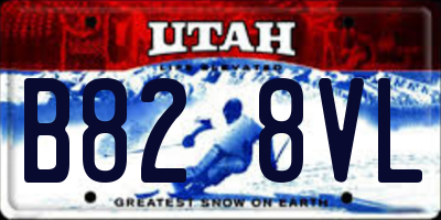 UT license plate B828VL