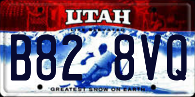 UT license plate B828VQ