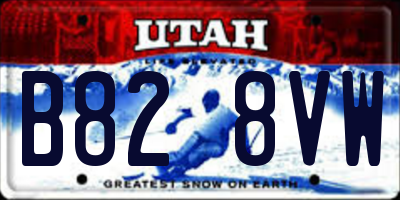 UT license plate B828VW