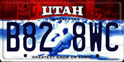 UT license plate B828WC