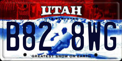 UT license plate B828WG