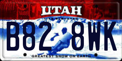 UT license plate B828WK