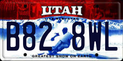 UT license plate B828WL