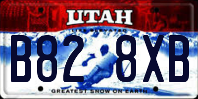 UT license plate B828XB