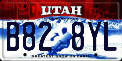 UT license plate B828YL