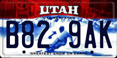 UT license plate B829AK