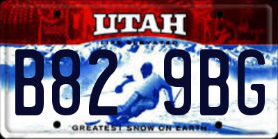 UT license plate B829BG