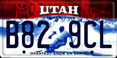 UT license plate B829CL