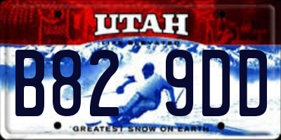 UT license plate B829DD