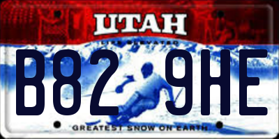 UT license plate B829HE