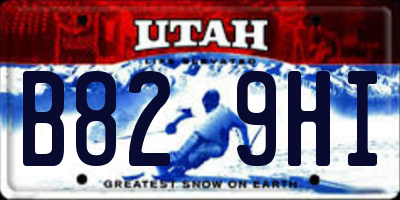 UT license plate B829HI