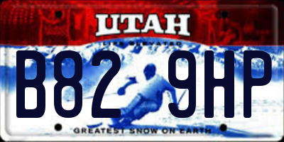 UT license plate B829HP