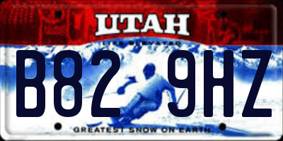 UT license plate B829HZ