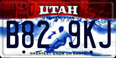 UT license plate B829KJ