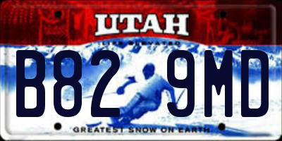 UT license plate B829MD