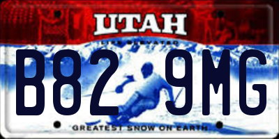 UT license plate B829MG
