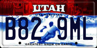 UT license plate B829ML