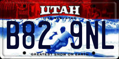 UT license plate B829NL